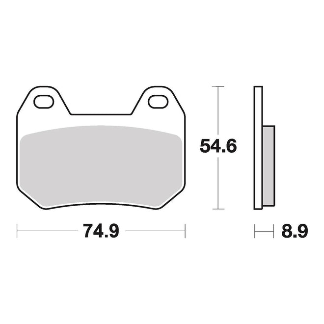 Brembo Prime Carbon Ceramic Rear Brake Pads 07BB2507