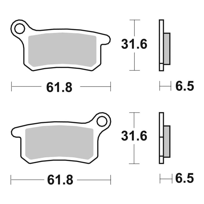 Brembo Upgrade Sinter Front Brake Pads 07GR69SX