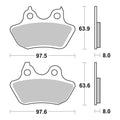 Brembo Prime Sinter Rear Brake Pads 07HD18SP