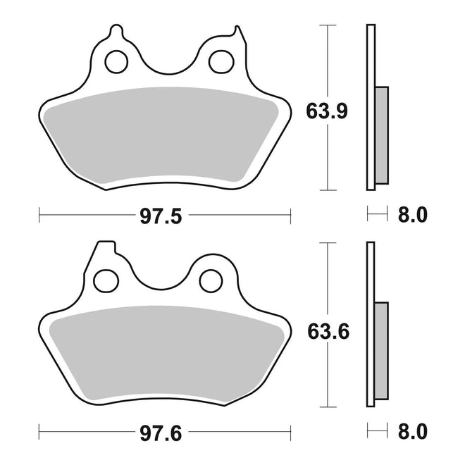 Brembo Prime Sinter Rear Brake Pads 07HD18SP