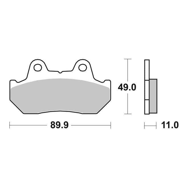 Brembo Prime Sinter Rear Brake Pads 07HO10SP