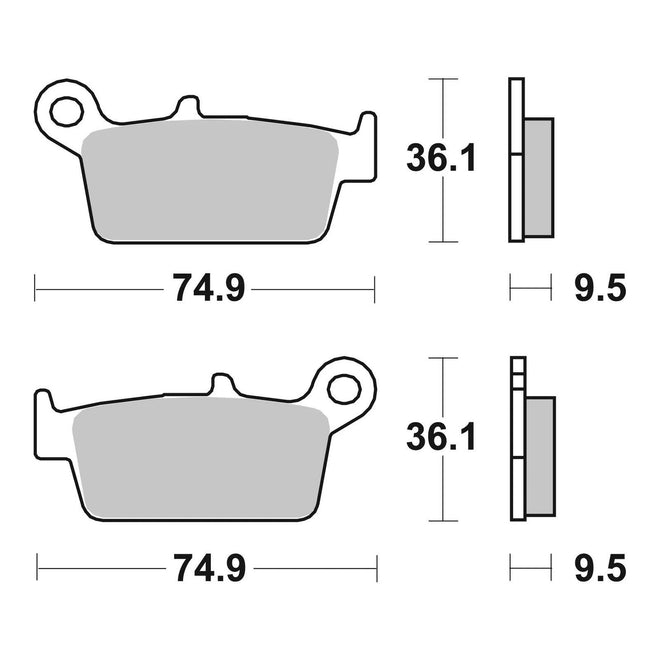 Brembo Prime Carbon Ceramic Rear Brake Pads 07HO26TT