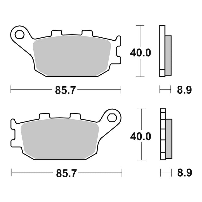 Brembo Prime Sinter Rear Brake Pads 07HO36SP