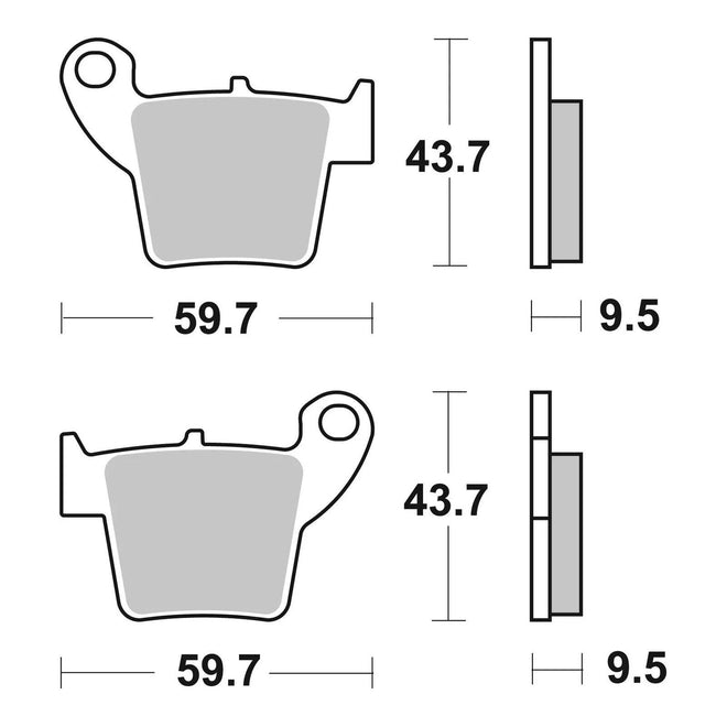 Brembo Upgrade Sinter Rear Brake Pads 07HO48SX