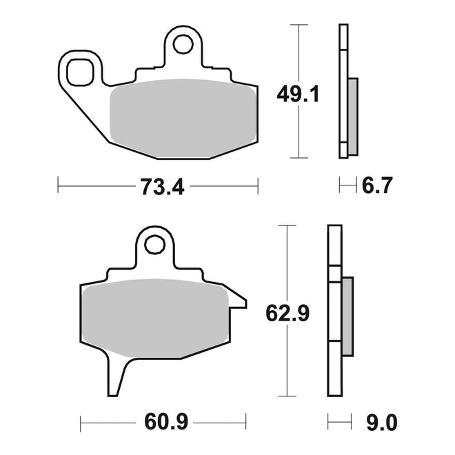 Brembo Prime Carbon Ceramic Front Brake Pads 07KA10TT