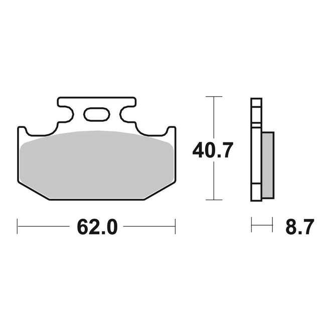 Brembo Prime Sinter Rear Brake Pads 07KA12SD