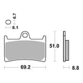 Brembo Prime Sinter Front Brake Pads 07YA23SA