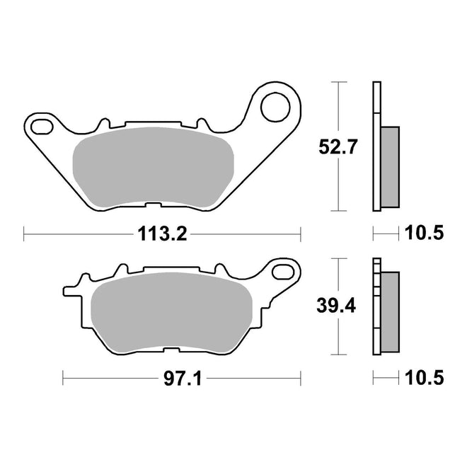 Brembo Prime Carbon Ceramic Rear Brake Pads 07YA53CC