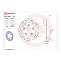 Brembo Prime Serie Oro Rear Brake Disc 68B40744