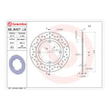 Brembo Prime Serie Oro Rear Brake Disc 68B407L9