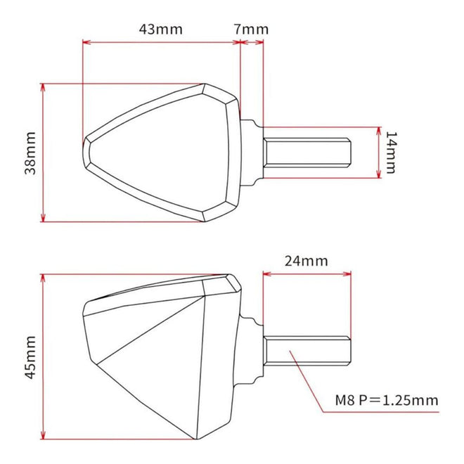DRC 601 LED FLASHER 12V ORANGE 2PCS