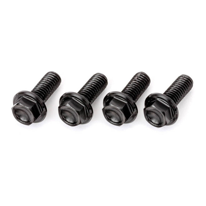DRC Aluminum M6 Flange Bolts 20mm - Black 4pcs