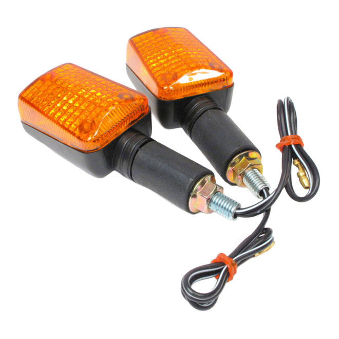 Whites Flasher Universal Long Mount 12V-21W - Black (Pair)