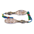 Whites Flasher Universal LED Teardrop Chrome (Pair)