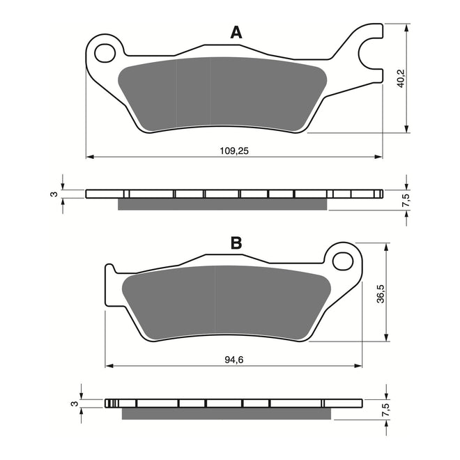 Goldfren GF381 S3 Sintered Sport Brake Pads