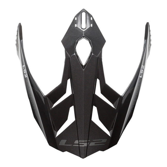 LS2 MX701 Frontier Helmet Peak - Gloss Titanium / Red