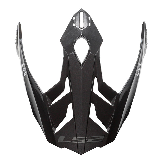 LS2 MX701 Frontier Helmet Peak - Gloss Titanium / Red