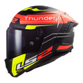 LS2 FF805C Thunder Carbon Attack - Matte Red / Hi-Vis Yellow 06