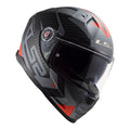 LS2 FF811 Vector II Splitter Helmets - Matte Titanium / Red
