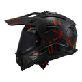LS2 MX702 Pioneer II Crazy - Black / Grey / Red 06