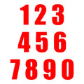 Whites Race Number - Red #6 (10 Pack)