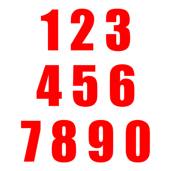 Whites Race Number - Red #7 (10 Pack)