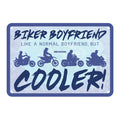 Oxford Garage Metal Sign: Biker Boyfriend Cooler