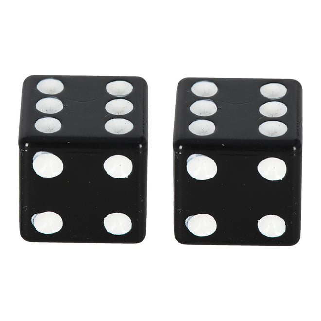 Oxford Lucky Dice Valve Caps - Black (Pair)