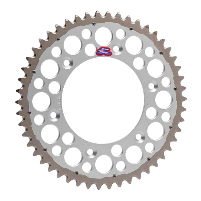 Renthal Sprocket Twinring Silver 50T Bi-Metal Grooved Packaged