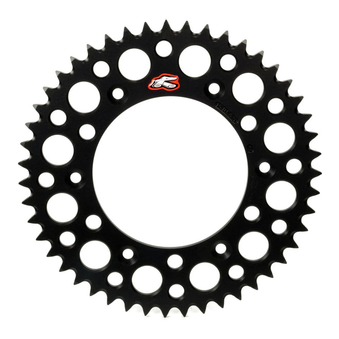 Renthal Sprocket Rear Black 48T Alloy 7075 T6 Grooved