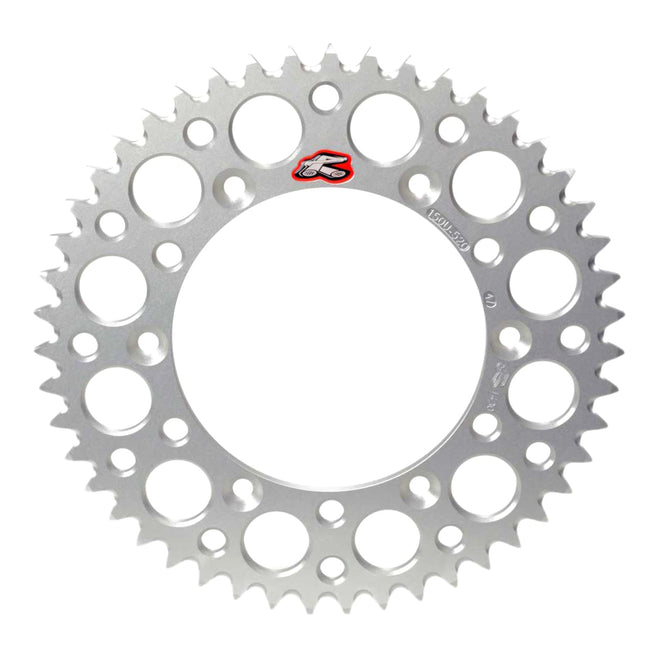 Renthal Sprocket Rear Silver 50T Alloy 7075 T6 Grooved Suzuki