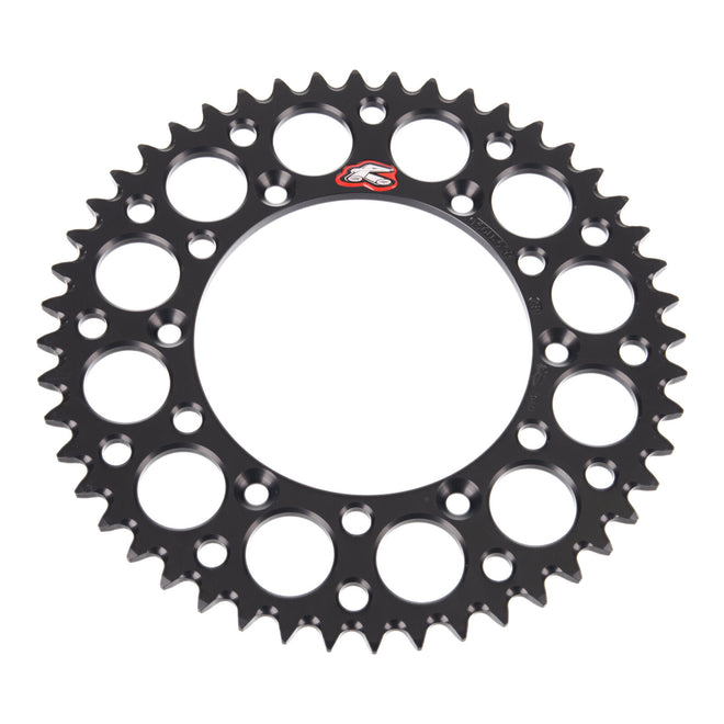 Renthal Sprocket Rear Black 48T Alloy 7075 T6 Grooved