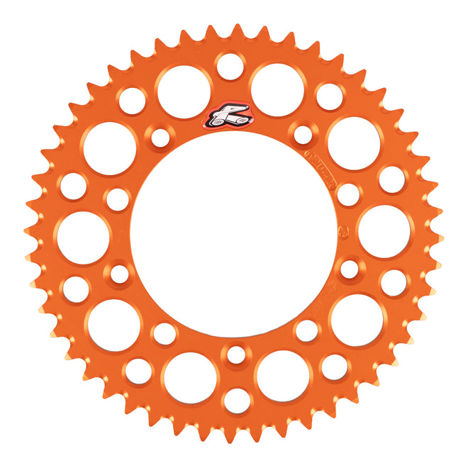 Renthal Rear Sprocket 48T Alloy 7075-T6 Grooved - Orange (KTM, Husqvarna)