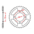 Sprocket Kit Honda CT110 - Single ratio/70mm Cntr (X) - 428H 15/45