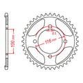 Sprocket Kit Kawasaki KLX140 Big Wheel - 428KRO 13/57
