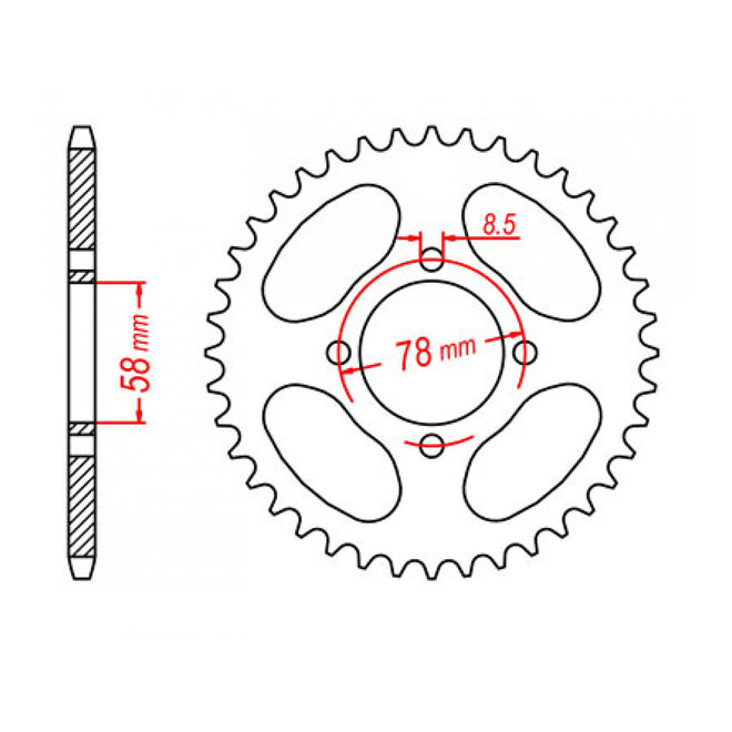 Sprocket Kit Suzuki GN125 - 428H 14/52