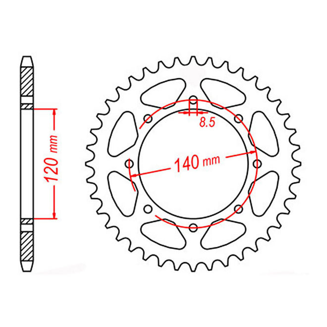 Sprocket Kit Kawasaki KLR650 '22-'24 X-Ring - Gold 15/43