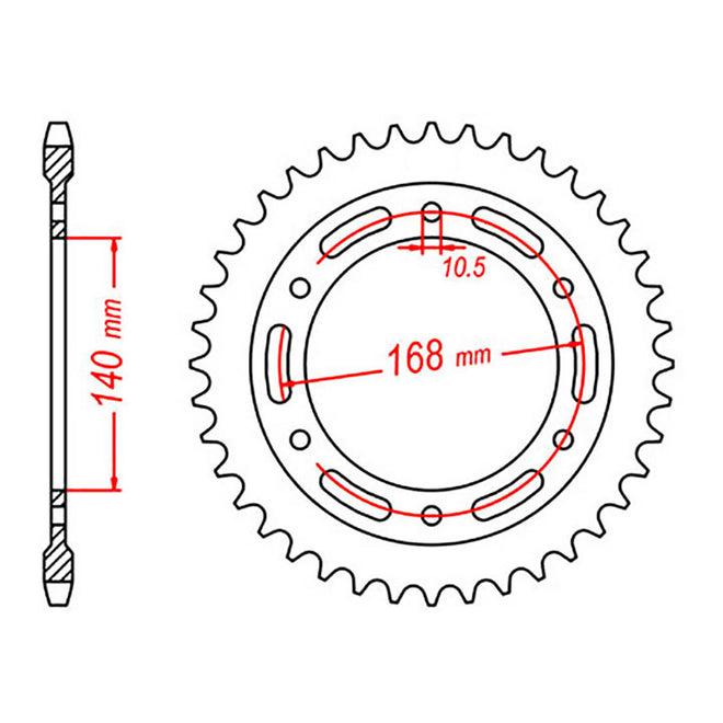 SPKT KIT BMW F800GS Adventure 13-18 - 525XRE 16/42 10.5mm