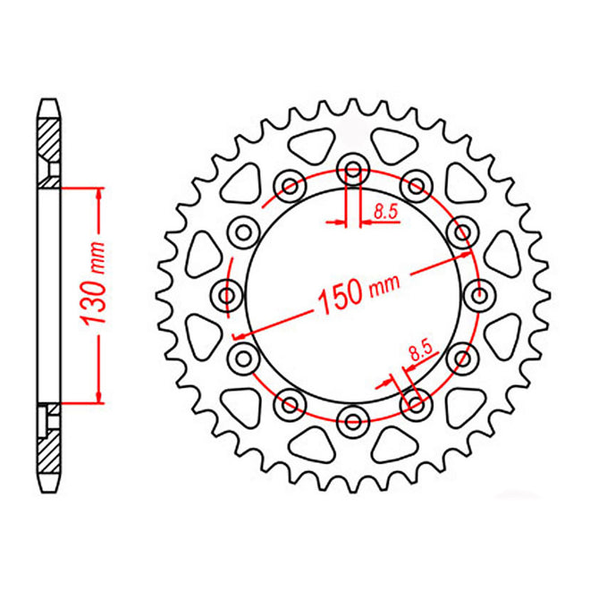 Sprocket Kit Honda CB250 Hornet - 520H 14/45