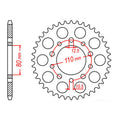 Sprocket Kit Honda CBR1000F '89-'00 Gold - GB530XRE 17/42