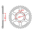 Sprocket Kit Kawasaki ZX9R '94-'97 Gold (recommended) - GB530ZXW 16/44