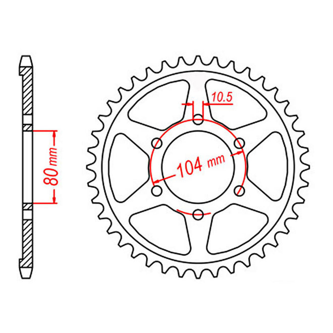 Sprocket Kit Kawasaki ZX9R '94-'97 Gold (recommended) - GB530ZXW 16/44
