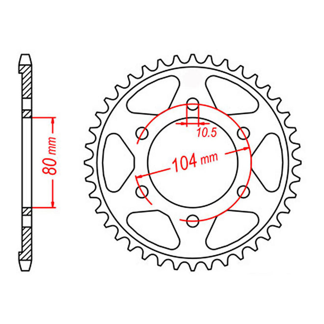 Sprocket Kit Kawasaki ZX9R '02-'04 Gold (economy) - GB525XRE 16/41