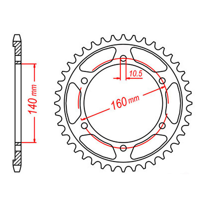 Sprocket Kit Kawasaki ZZR1100 '98 Gold - GB530ZXW 17/44