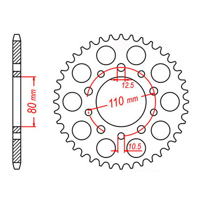 Sprocket Kit Triumph Speedmaster 800/865 - 525XRE 17/42