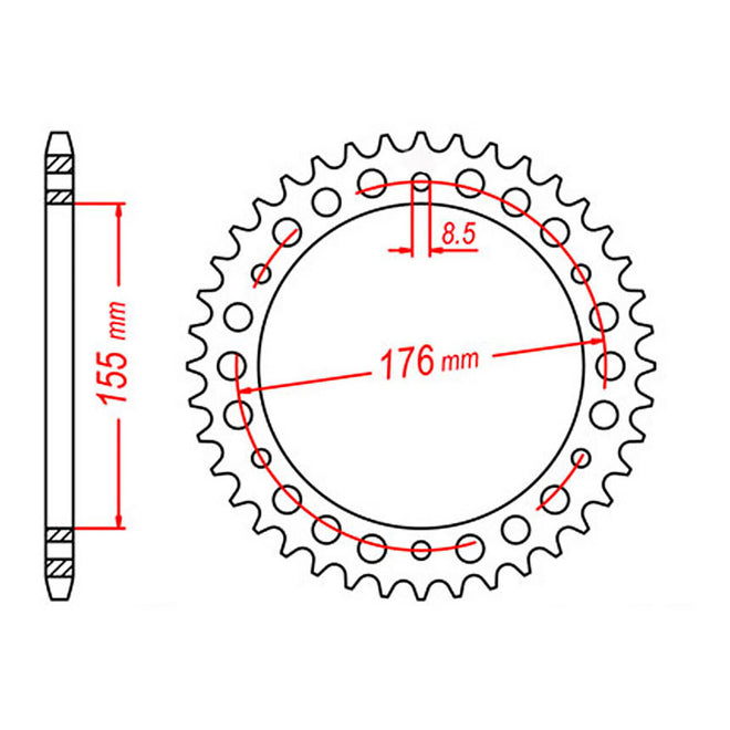 Sprocket Kit Triumph Sprint ST 1050i '06-'09 - 530ZXW 19/42