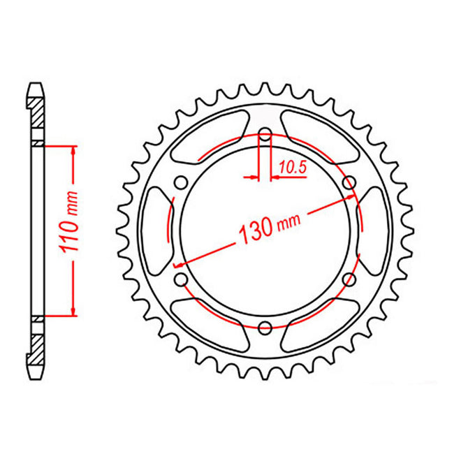 Sprocket Kit Yamaha MT07 - 525XRE 16/43