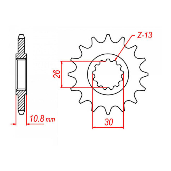 Sprocket Kit Yamaha YZF-R1 '98-'03 (recommended) - 530ZXW 16/43