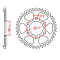 MTX 1224 Steel Rear Sprocket #520 (36T)