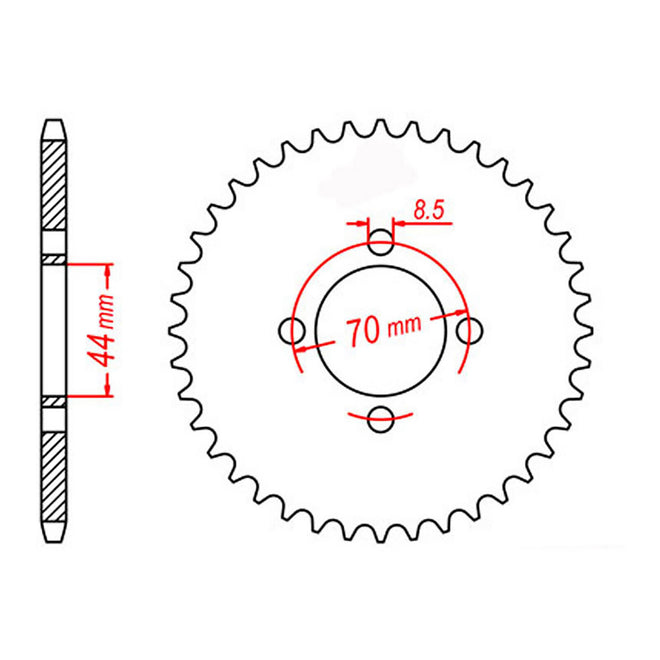 MTX 1795 Steel Rear Sprocket #520